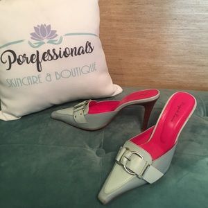 Leather Heels with Buckles